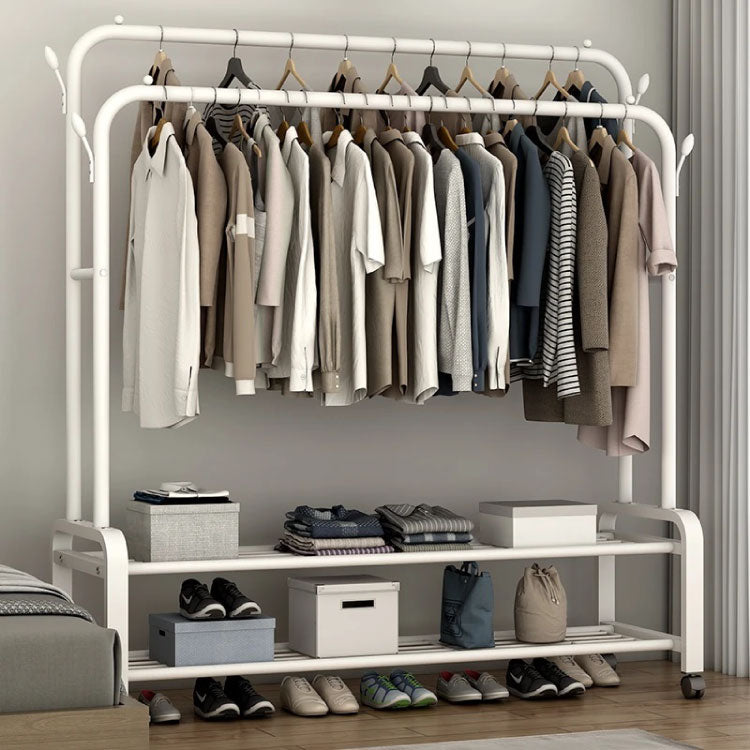 Simple wardrobe double-rod clothes rack floor - Lebanon Trends