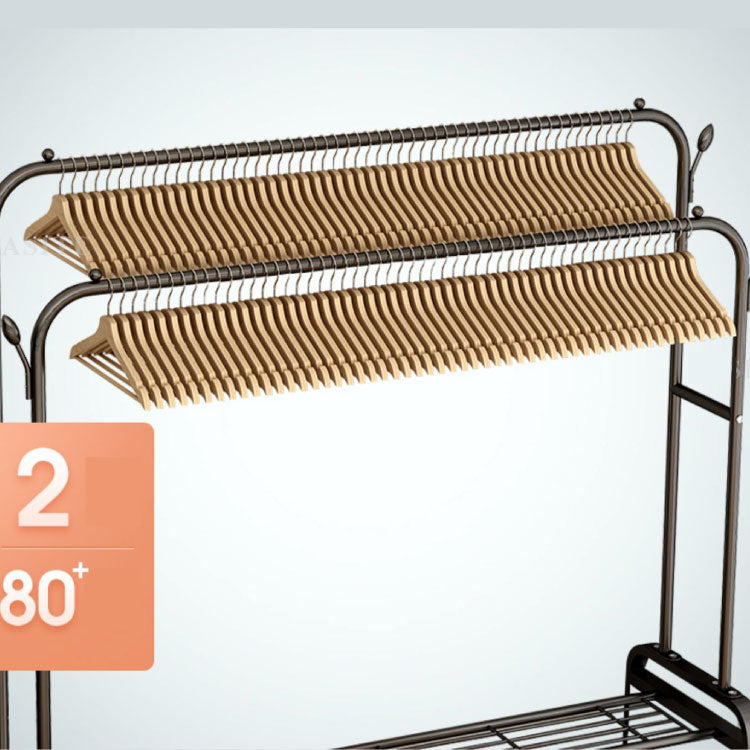 Simple wardrobe double-rod clothes rack floor - Lebanon Trends